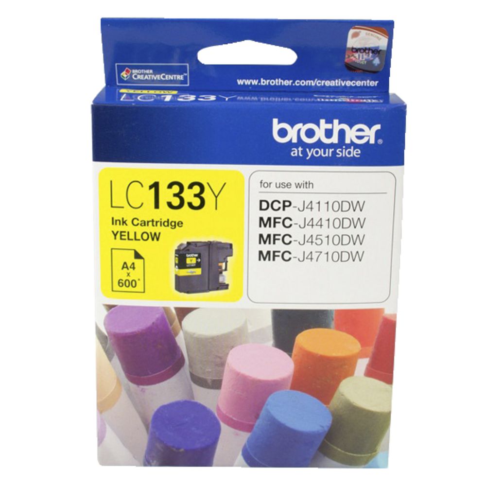 Brother LC-133Y Yellow Ink-MFC-J6520DW/J6720DW/J6920DW and DCP-J4110DW/MFC-J4410DW/J4510DW/J4710DW and DCP-J152W/J172W/J552DW/J752DW/MFC-J245/etc. Brother LC-133Y Yellow Ink-MFC-J6520DW/J6720DW/J6920DW and DCP-J4110DW/MFC-J4410DW/J4510DW/J4710DW and DCP-J152W/J172W/J552DW/J752DW/MFC-J245/etc.